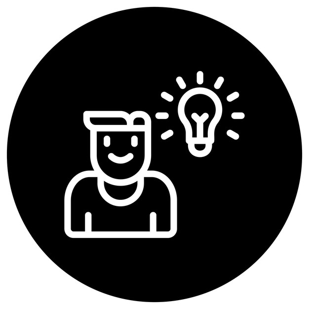 Ilustración del diseño del icono vectorial de pensamiento