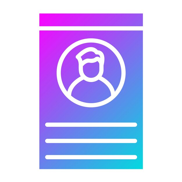 Ilustración del diseño del icono vectorial del perfil