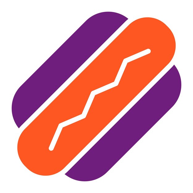 Ilustración del diseño del icono vectorial del perrito caliente