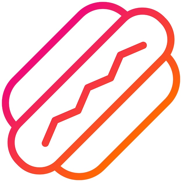 Ilustración del diseño del icono vectorial del perrito caliente