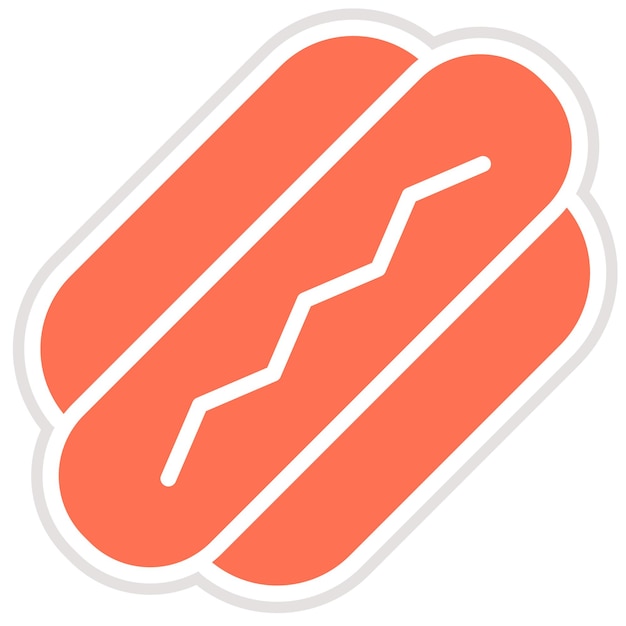 Ilustración del diseño del icono vectorial del perrito caliente