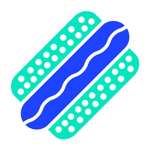 Ilustración del diseño del icono vectorial del perrito caliente