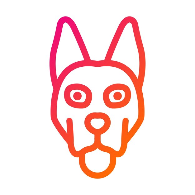 Ilustración del diseño del icono vectorial del perro