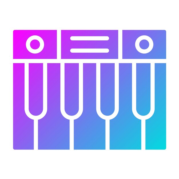 Ilustración del diseño del icono vectorial del piano