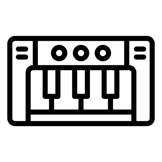 Ilustración del diseño del icono vectorial del piano