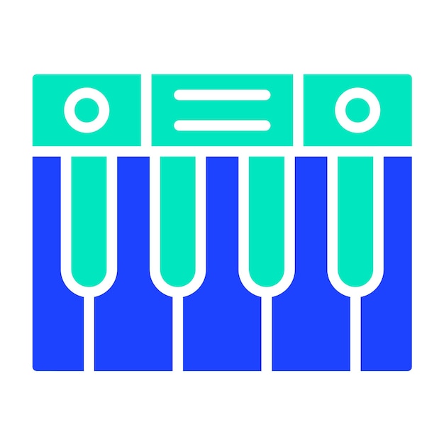 Ilustración del diseño del icono vectorial del piano