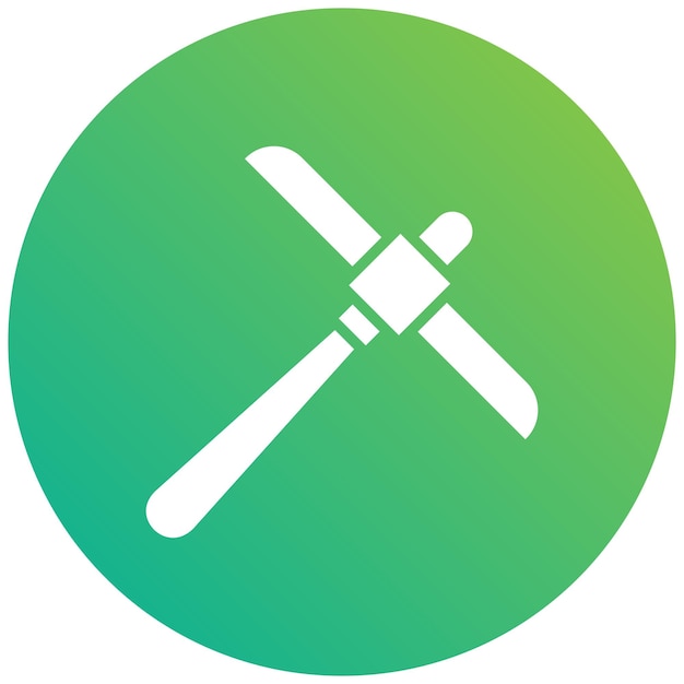 Ilustración del diseño del icono vectorial de Pickaxe