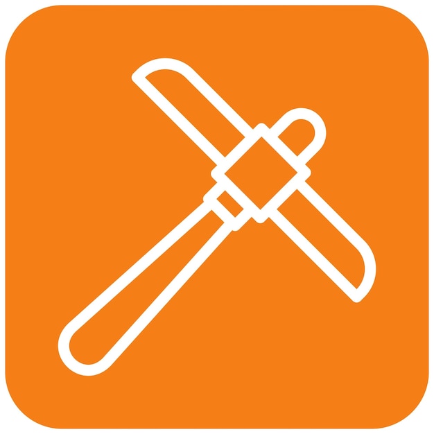 Ilustración del diseño del icono vectorial de Pickaxe