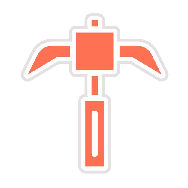 Ilustración del diseño del icono vectorial de Pickaxe