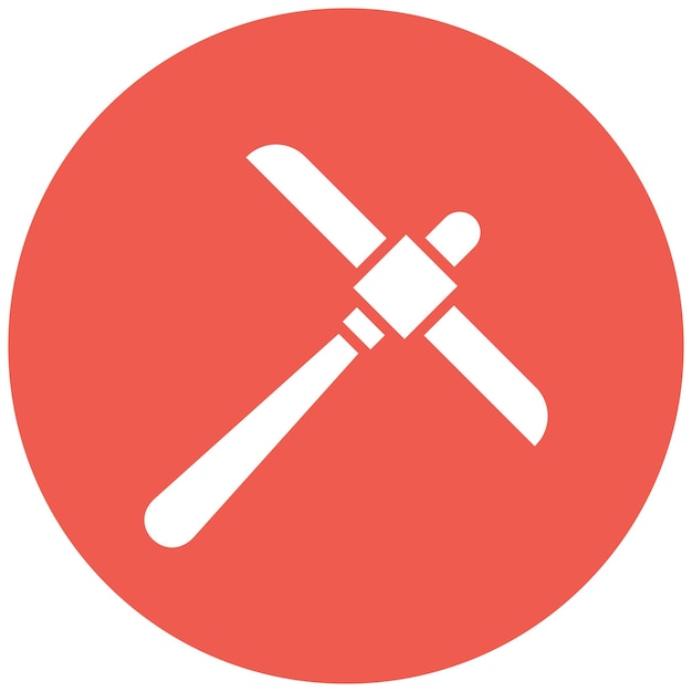 Ilustración del diseño del icono vectorial de Pickaxe