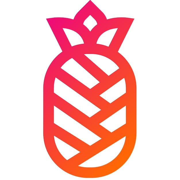 Ilustración del diseño del icono vectorial de la piña