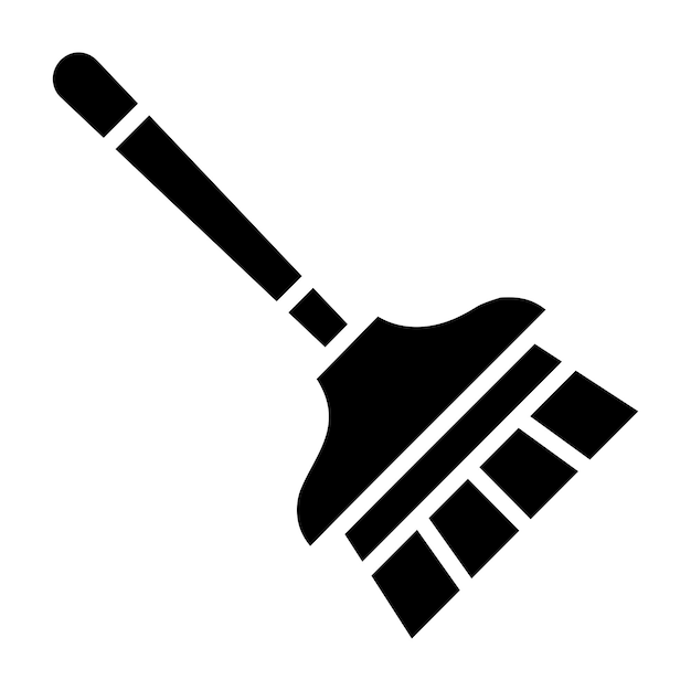 Ilustración del diseño del icono vectorial del pincel de limpieza