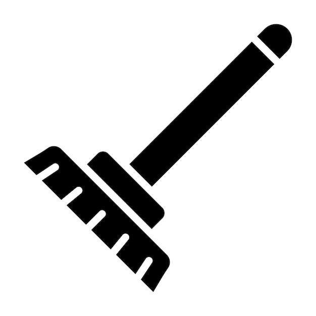 Ilustración del diseño del icono vectorial del pincel de limpieza