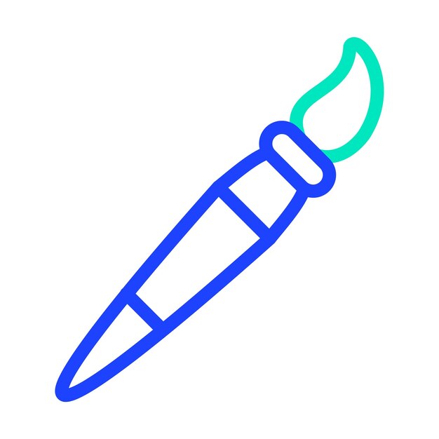 Ilustración del diseño del icono vectorial del pincel de pintura