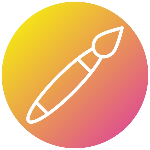 Ilustración del diseño del icono vectorial del pincel