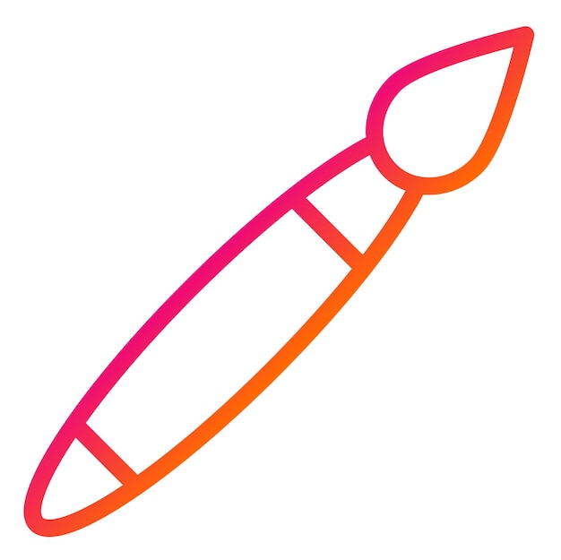 Ilustración del diseño del icono vectorial del pincel
