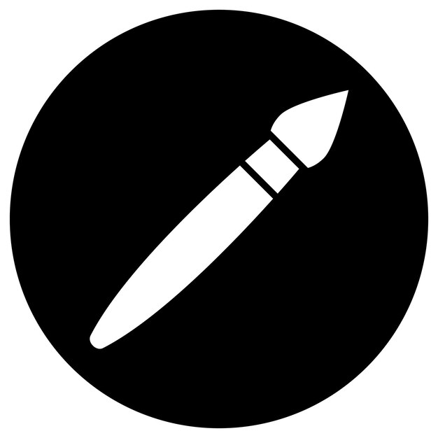 Ilustración del diseño del icono vectorial del pincel