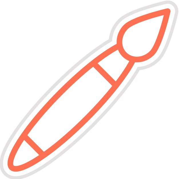 Ilustración del diseño del icono vectorial del pincel