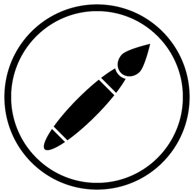 Ilustración del diseño del icono vectorial del pincel