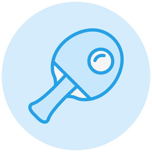Ilustración del diseño del icono vectorial de ping pong