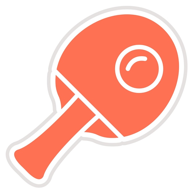 Ilustración del diseño del icono vectorial de ping pong