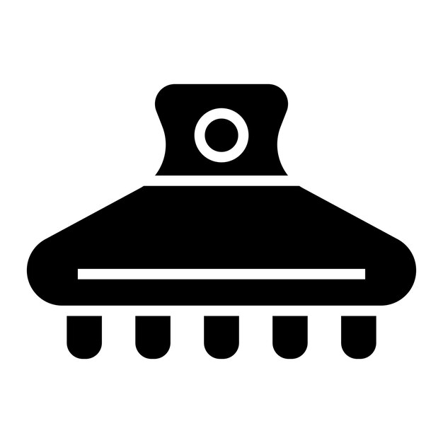Ilustración del diseño del icono vectorial de la pinza para el cabello