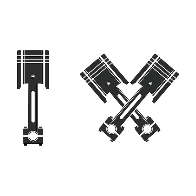Ilustración del diseño del icono vectorial del pistón