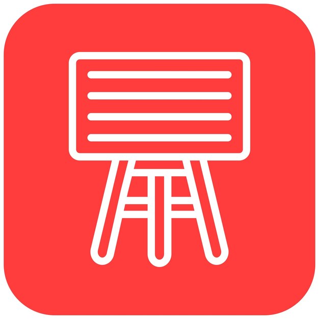 Ilustración del diseño del icono vectorial de la pizarra