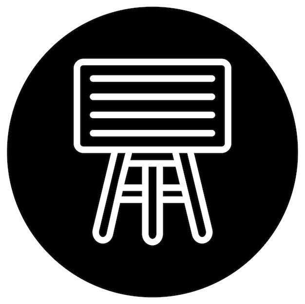 Ilustración del diseño del icono vectorial de la pizarra