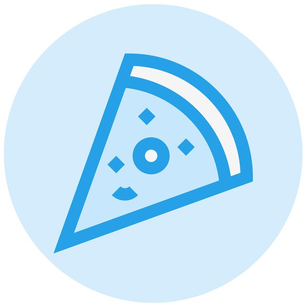 Ilustración del diseño del icono vectorial de la pizza