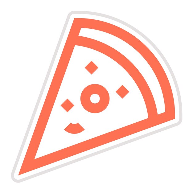 Vector ilustración del diseño del icono vectorial de la pizza