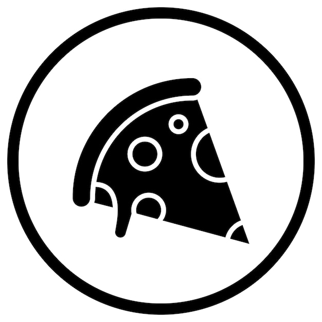 Ilustración del diseño del icono vectorial de la pizza