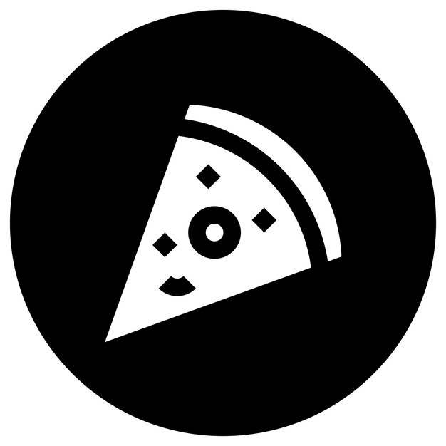 Ilustración del diseño del icono vectorial de la pizza
