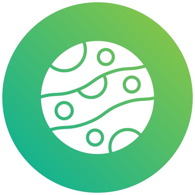 Ilustración del diseño del icono vectorial del planeta