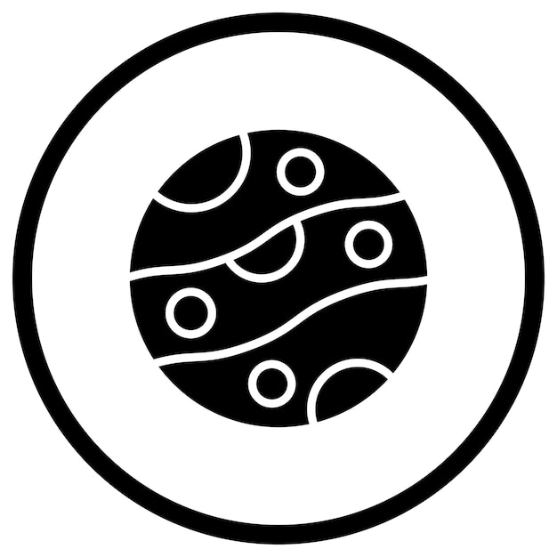 Ilustración del diseño del icono vectorial del planeta