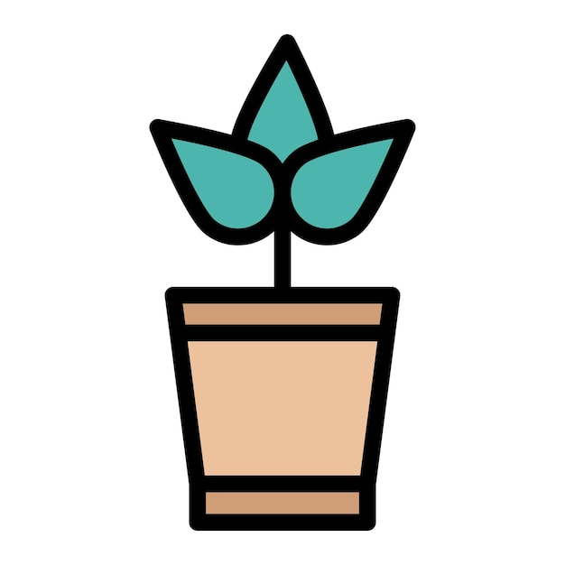 Ilustración del diseño del icono vectorial de la planta