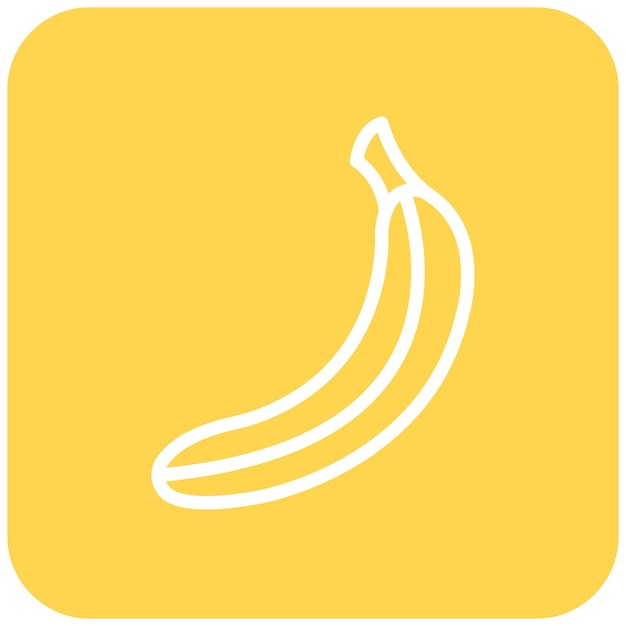 Ilustración del diseño del icono vectorial del plátano