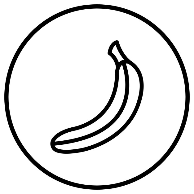 Ilustración del diseño del icono vectorial del plátano