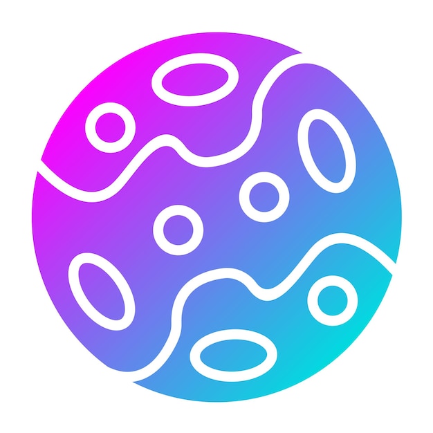Ilustración del diseño del icono vectorial de Plutón