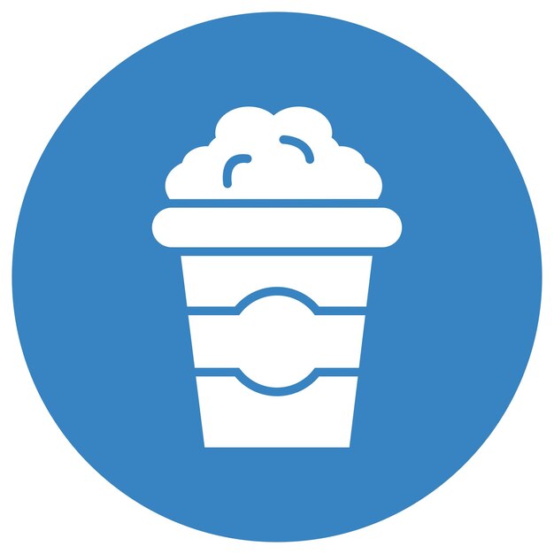 Ilustración del diseño del icono vectorial de popcorn