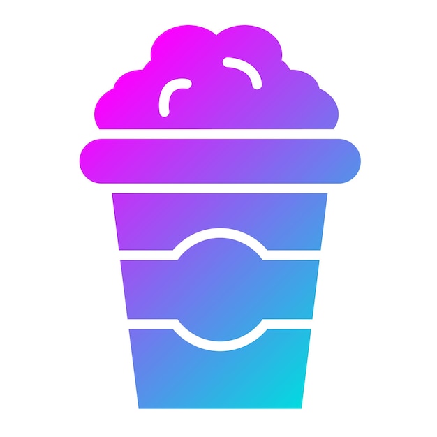 Ilustración del diseño del icono vectorial de popcorn