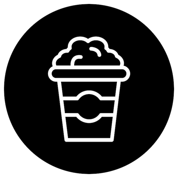 Ilustración del diseño del icono vectorial de popcorn
