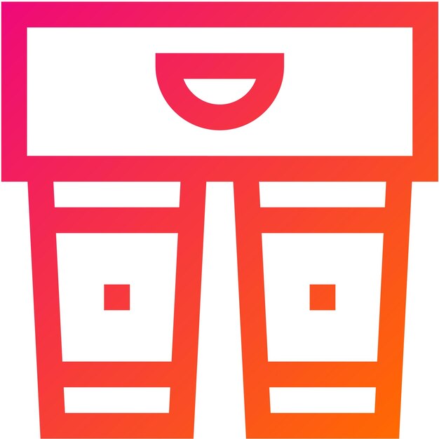 Ilustración del diseño del icono vectorial del portador de la copa