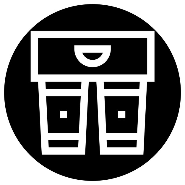Ilustración del diseño del icono vectorial del portador de la copa