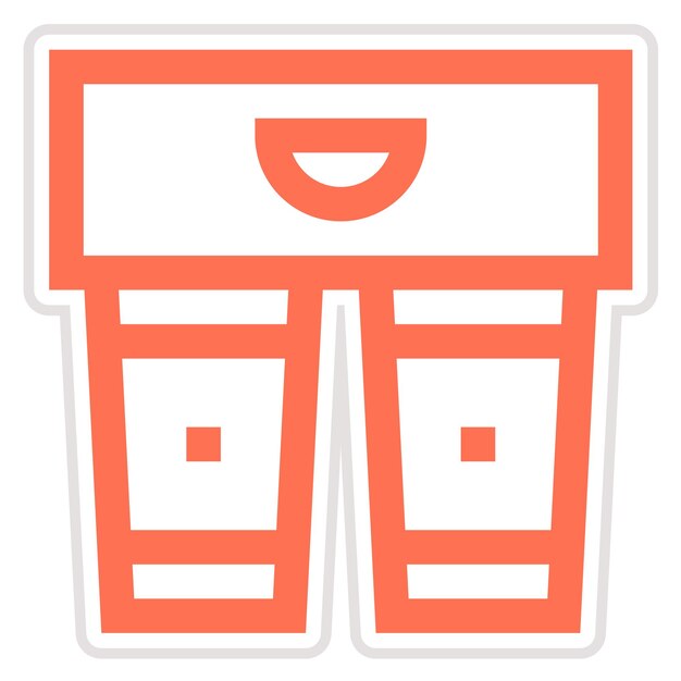 Ilustración del diseño del icono vectorial del portador de la copa