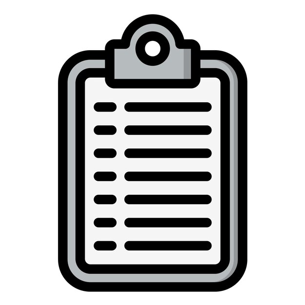 Ilustración del diseño del icono vectorial del portapapeles