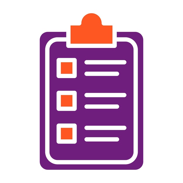 Ilustración del diseño del icono vectorial del portapapeles