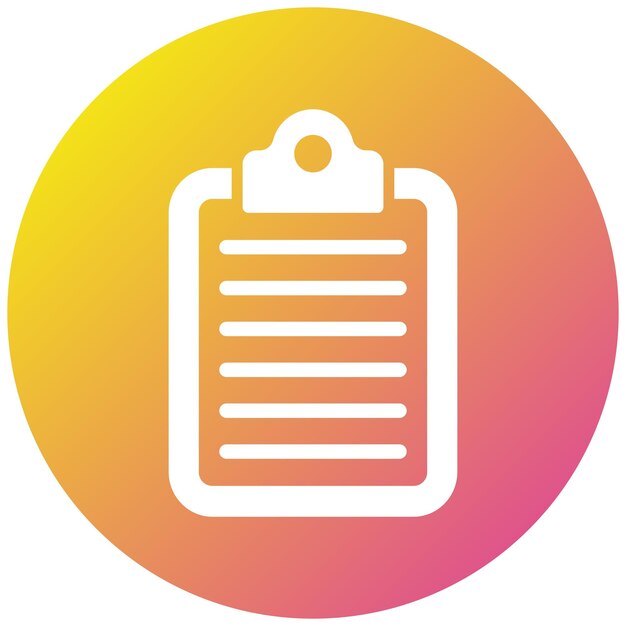 Ilustración del diseño del icono vectorial del portapapeles
