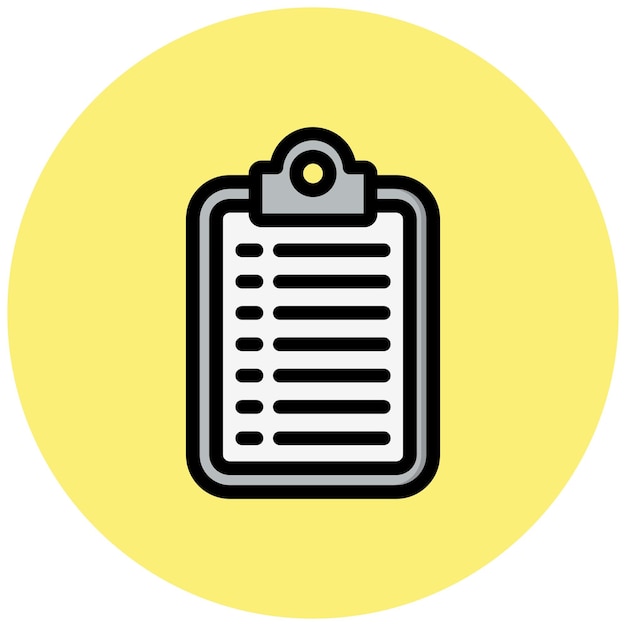 Ilustración del diseño del icono vectorial del portapapeles