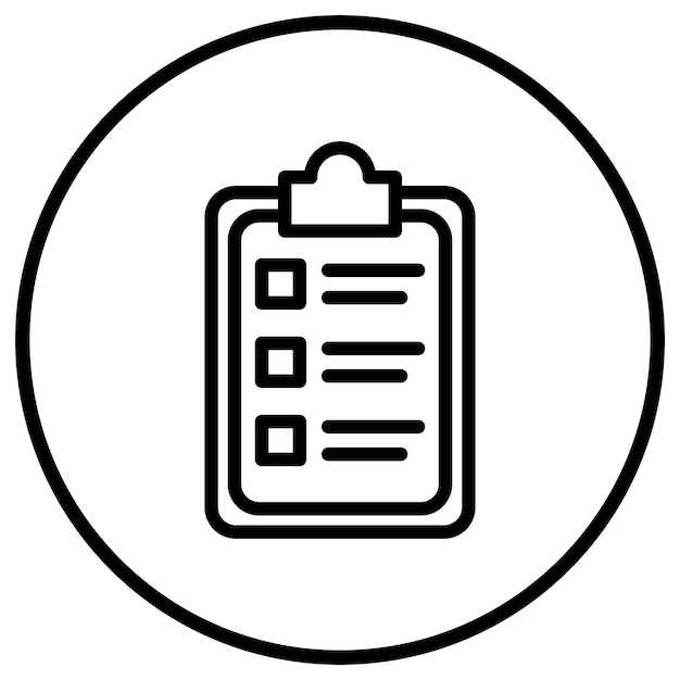 Ilustración del diseño del icono vectorial del portapapeles